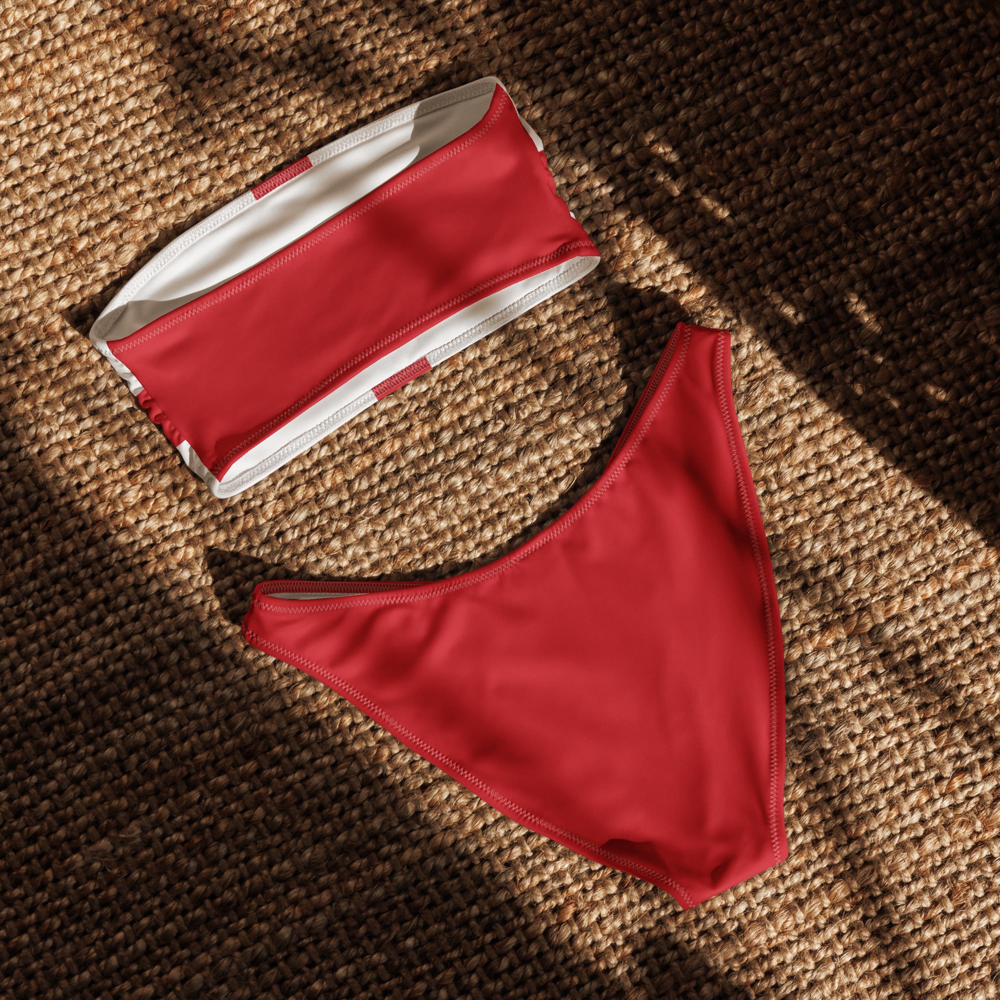 Jolly & Goode Bikini Flag of England Bandeau Bikini Set | St George's Cross Cheeky British Style
