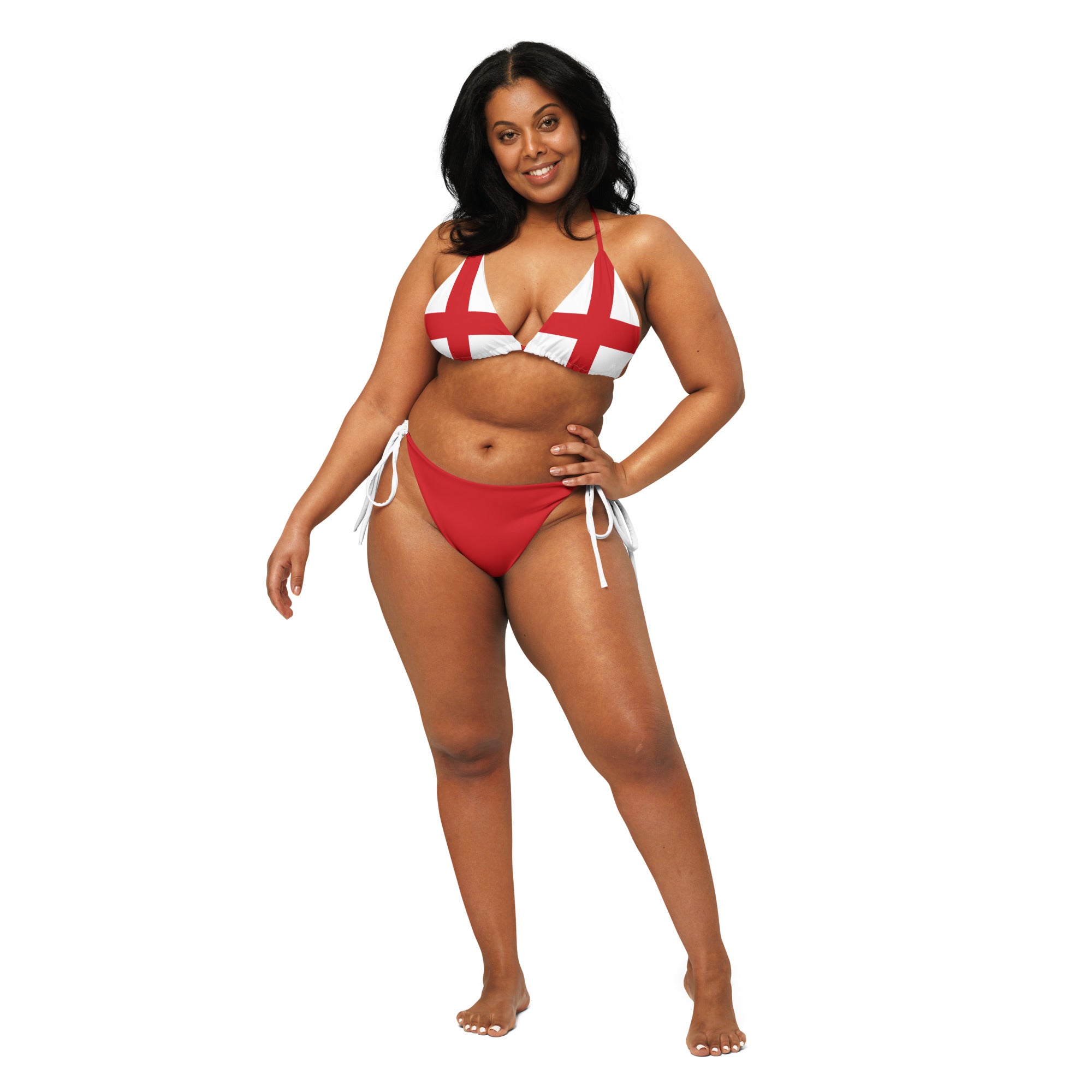 Jolly & Goode Bikini Flag of England String Bikini Set | St George's Cross Cheeky British Style