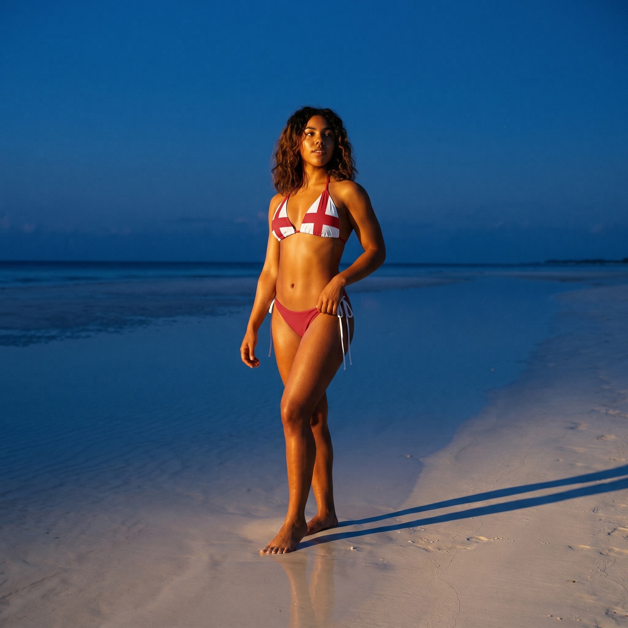Jolly & Goode Bikini Flag of England String Bikini Set | St George's Cross Cheeky British Style