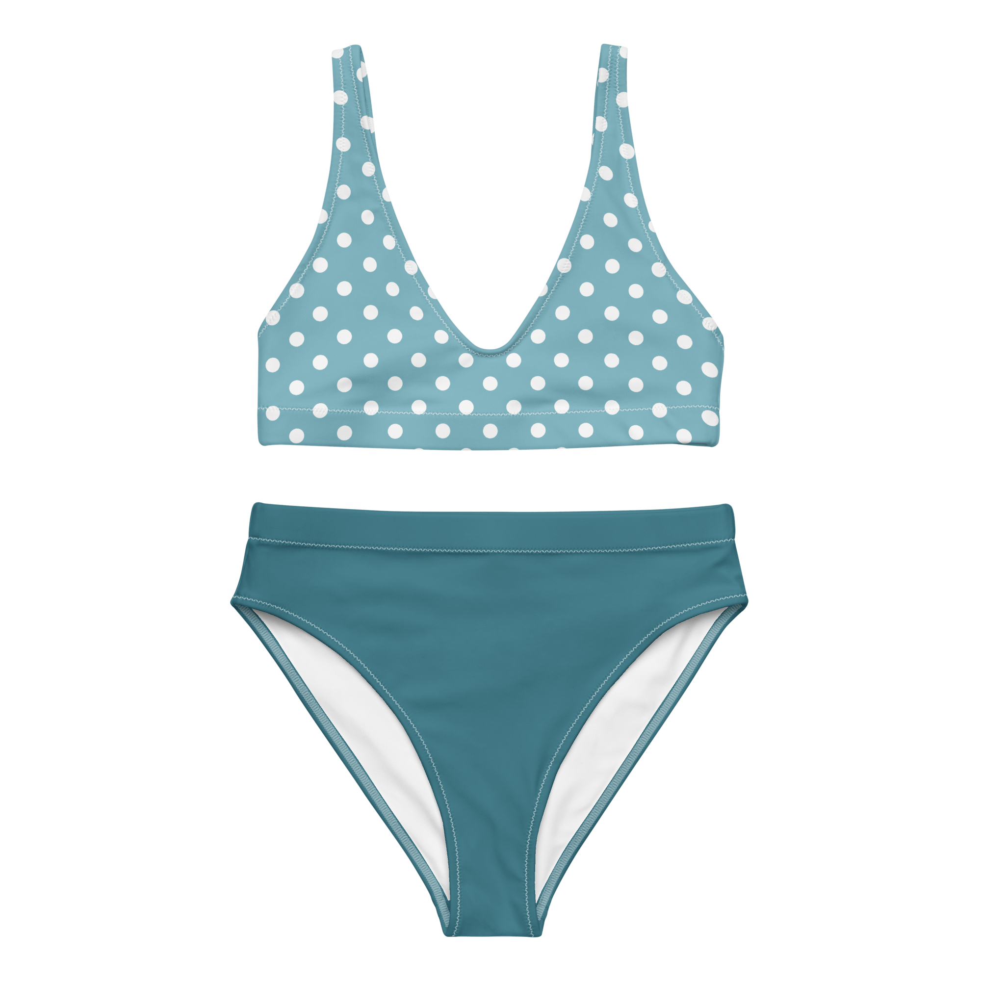 Jolly & Goode Bikini Light Blue Polkadot Bikini Cheeky British Style