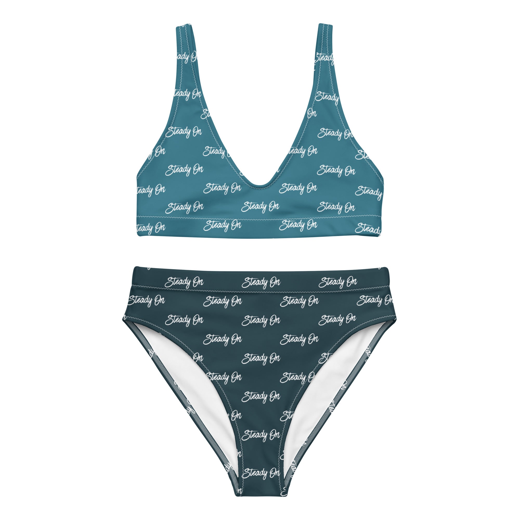 Jolly & Goode Bikini Steady On Bikini Set | Two Tone Blue | Cheeky Style Cheeky British Style