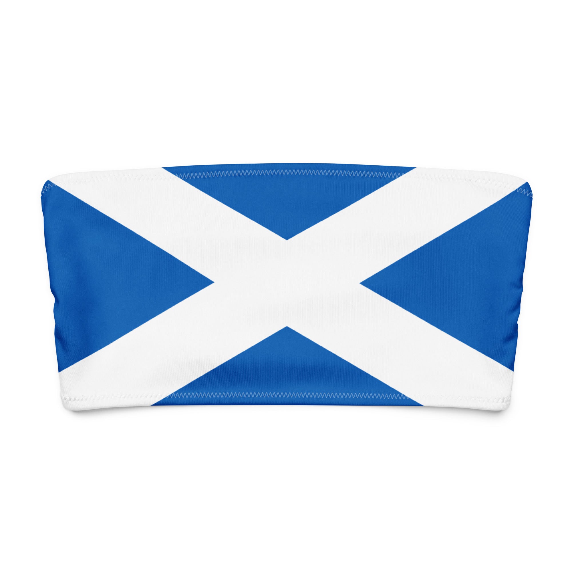 Jolly & Goode Bikini Top 2XS Flag of Scotland Bandeau Bikini Top Cheeky British Style
