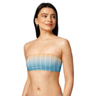 Jolly & Goode Bikini Top 2XS Magic Hour Pinstripe Bandeau Bikini Top Cheeky British Style