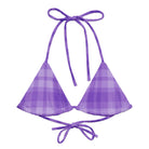 Jolly & Goode Bikini Top 2XS Tweedkini String Bikini Top | Purple Cheeky British Style