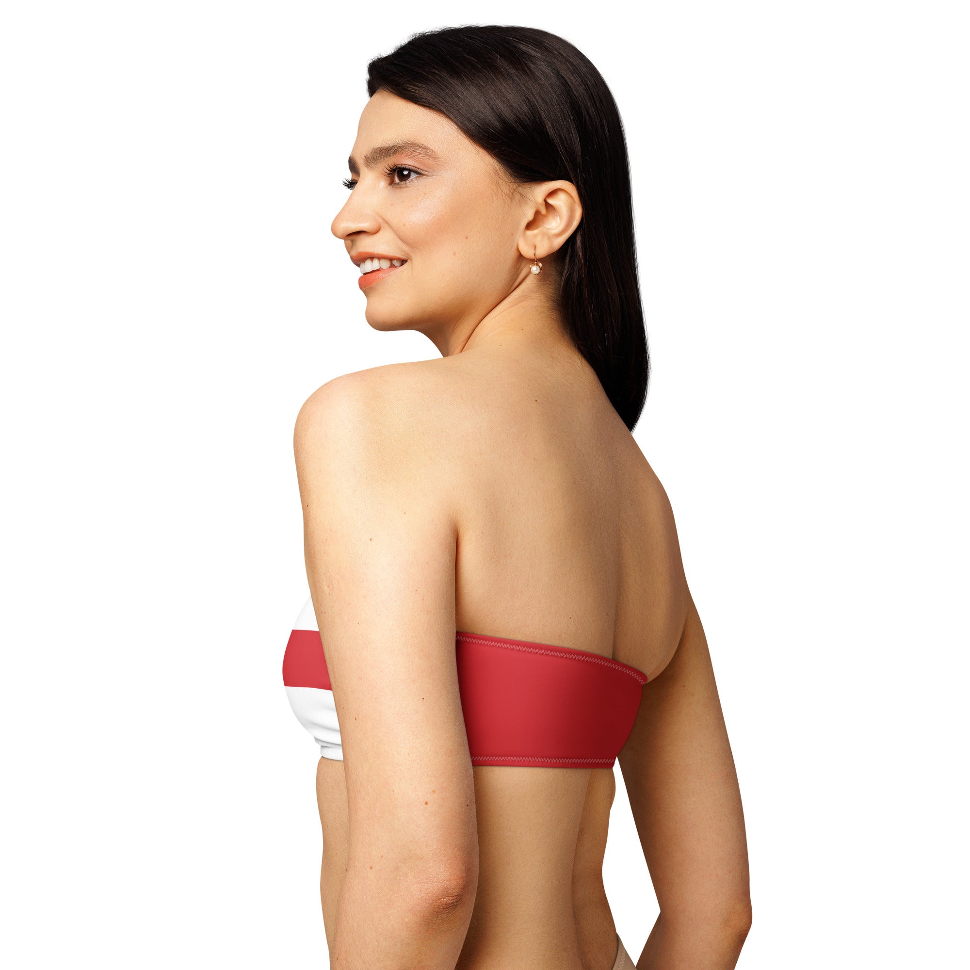 Jolly & Goode Bikini Top Flag of England Bandeau Bikini Top | St George's Cross Cheeky British Style