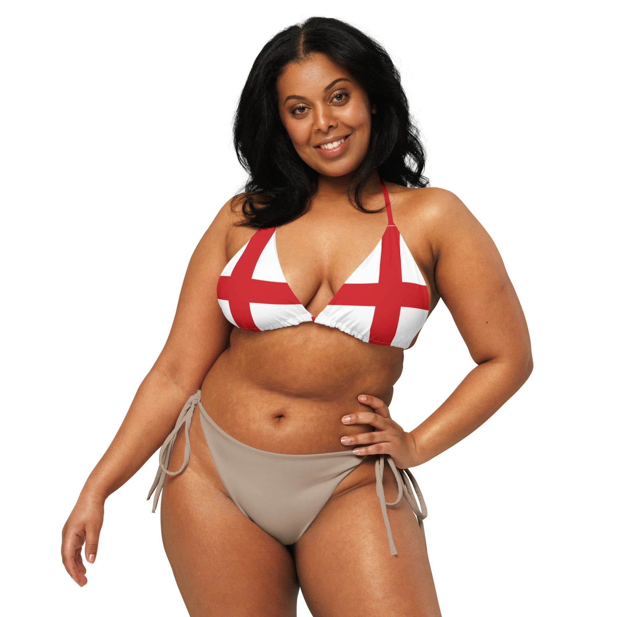 Jolly & Goode Bikini Top Flag of England String Bikini Top Cheeky British Style
