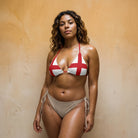 Jolly & Goode Bikini Top Flag of England String Bikini Top Cheeky British Style