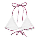 Jolly & Goode Bikini Top Tweedkini String Bikini Top | Pink & Black Cheeky British Style