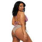 Jolly & Goode Bikini Top Tweedkini String Bikini Top | Pink & Black Cheeky British Style