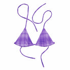 Jolly & Goode Bikini Top Tweedkini String Bikini Top | Purple Cheeky British Style