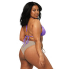 Jolly & Goode Bikini Top Tweedkini String Bikini Top | Purple Cheeky British Style