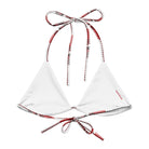 Jolly & Goode Bikini Top Tweedkini String Bikini Top | Red & White Cheeky British Style