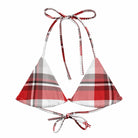 Jolly & Goode Bikini Top Tweedkini String Bikini Top | Red & White Cheeky British Style