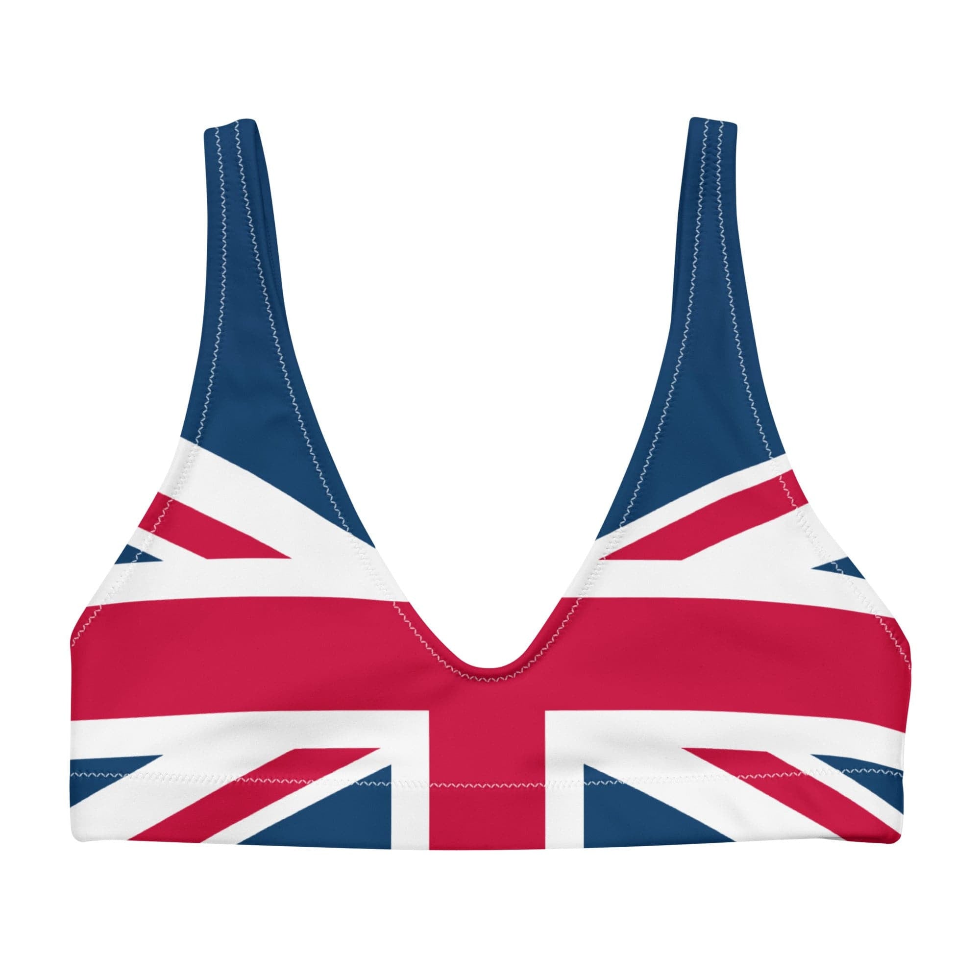 Jolly & Goode Bikini Top Union Jack Bikini Top | Removable Padding Cheeky British Style