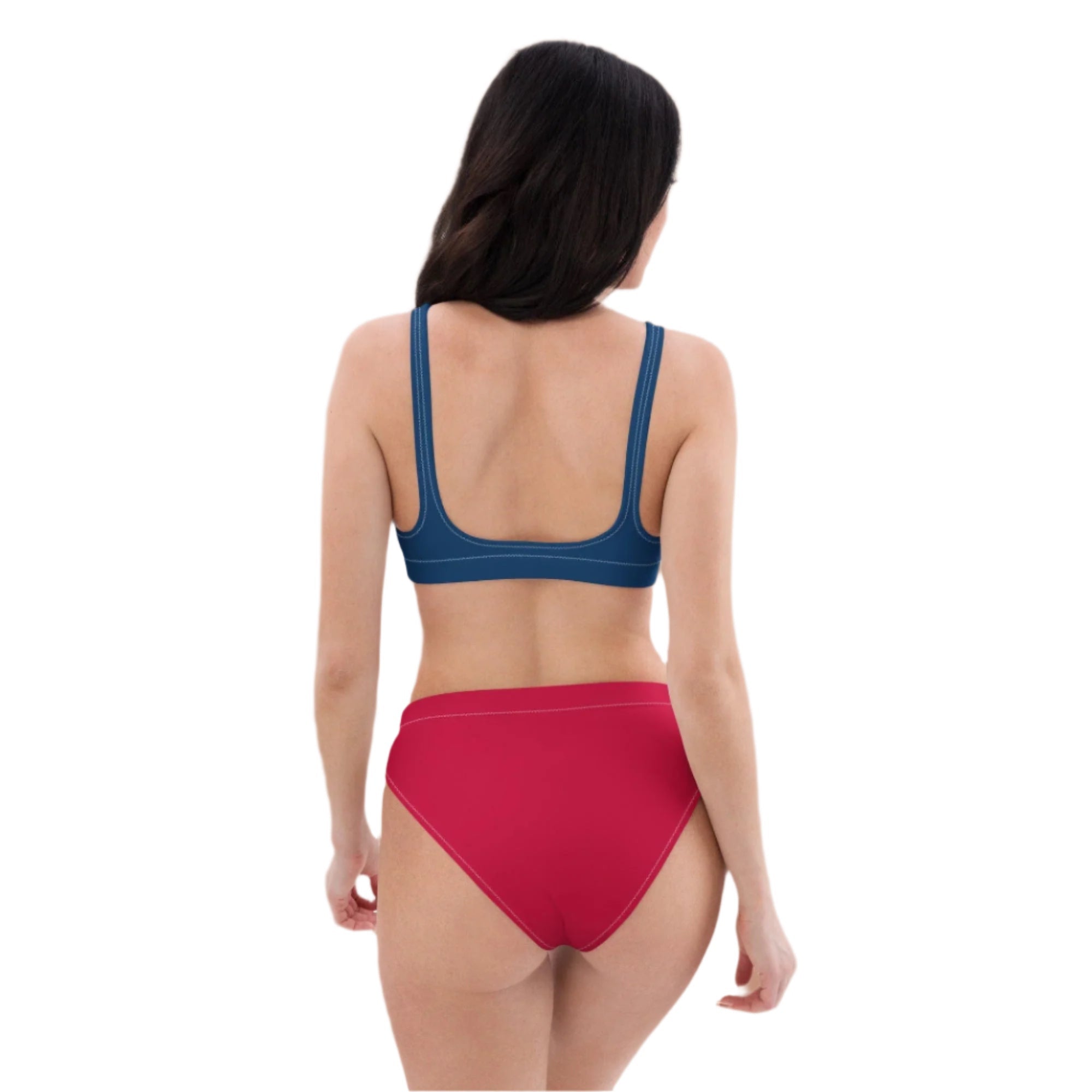 Jolly & Goode Bikini Union Jack Bikini | Cheeky | Blue and Red Bottom | Removable Padding Cheeky British Style