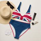 Jolly & Goode Bikini Union Jack Bikini | Cheeky | Blue and Red Bottom | Removable Padding Cheeky British Style