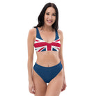 Jolly & Goode Bikini Union Jack Bikini | Cheeky | Blue Bottom | Removable Padding Cheeky British Style