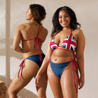 Jolly & Goode Bikini Union Jack String Bikini Set | Blue Bottom Red Strings Cheeky British Style