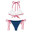 Jolly & Goode Bikini Union Jack String Bikini Set | Blue Bottom Red Strings Cheeky British Style