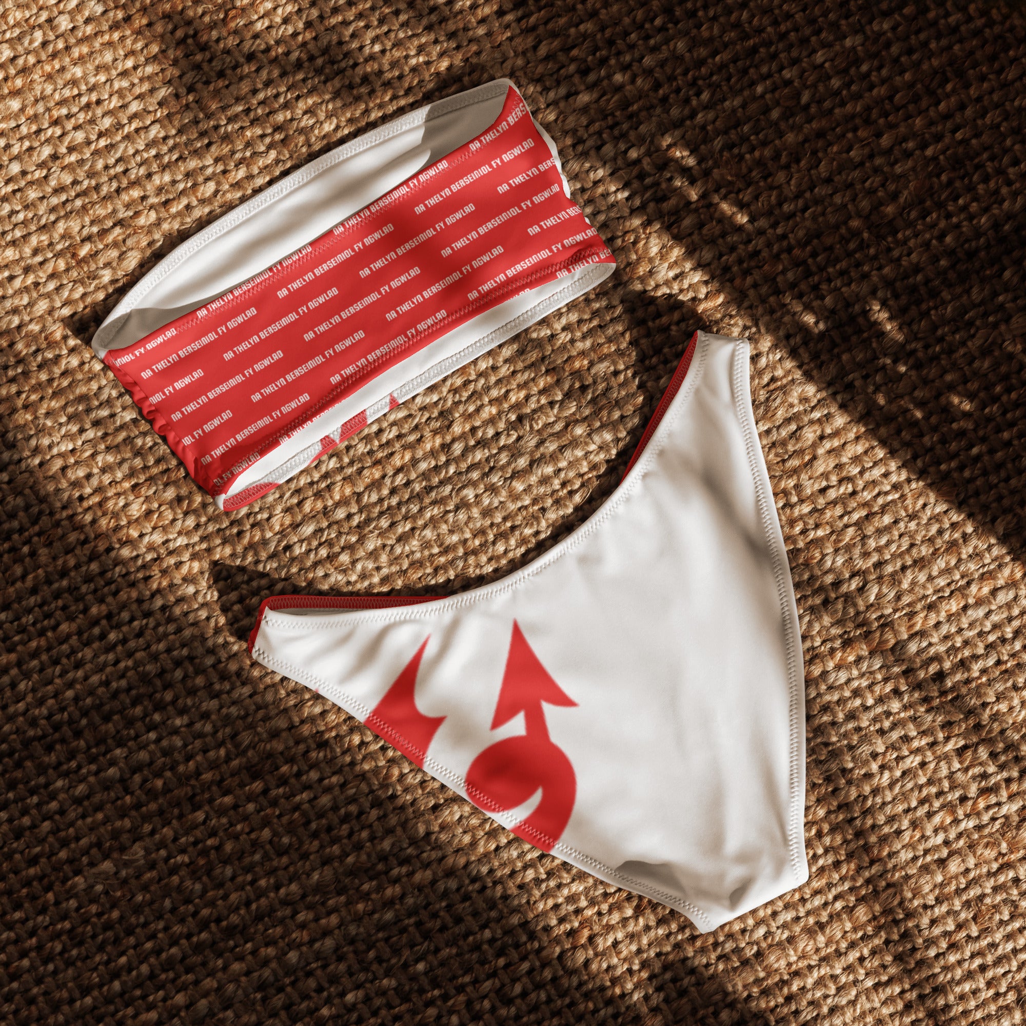 Jolly & Goode Bikini Welsh Dragon Bandeau Bikini Set Cheeky British Style