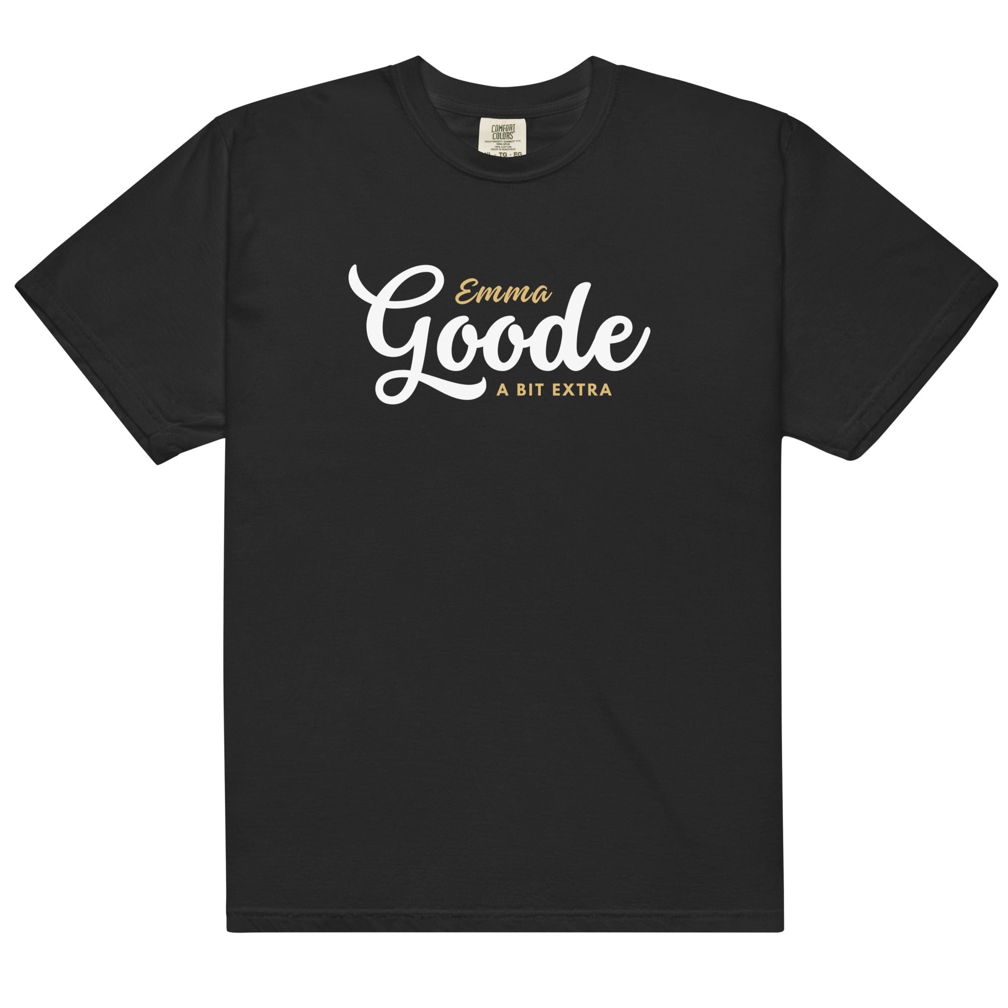 Jolly & Goode Black / S Emma Goode A Bit Extra Tee | Garment-dyed heavyweight cotton Cheeky British Style