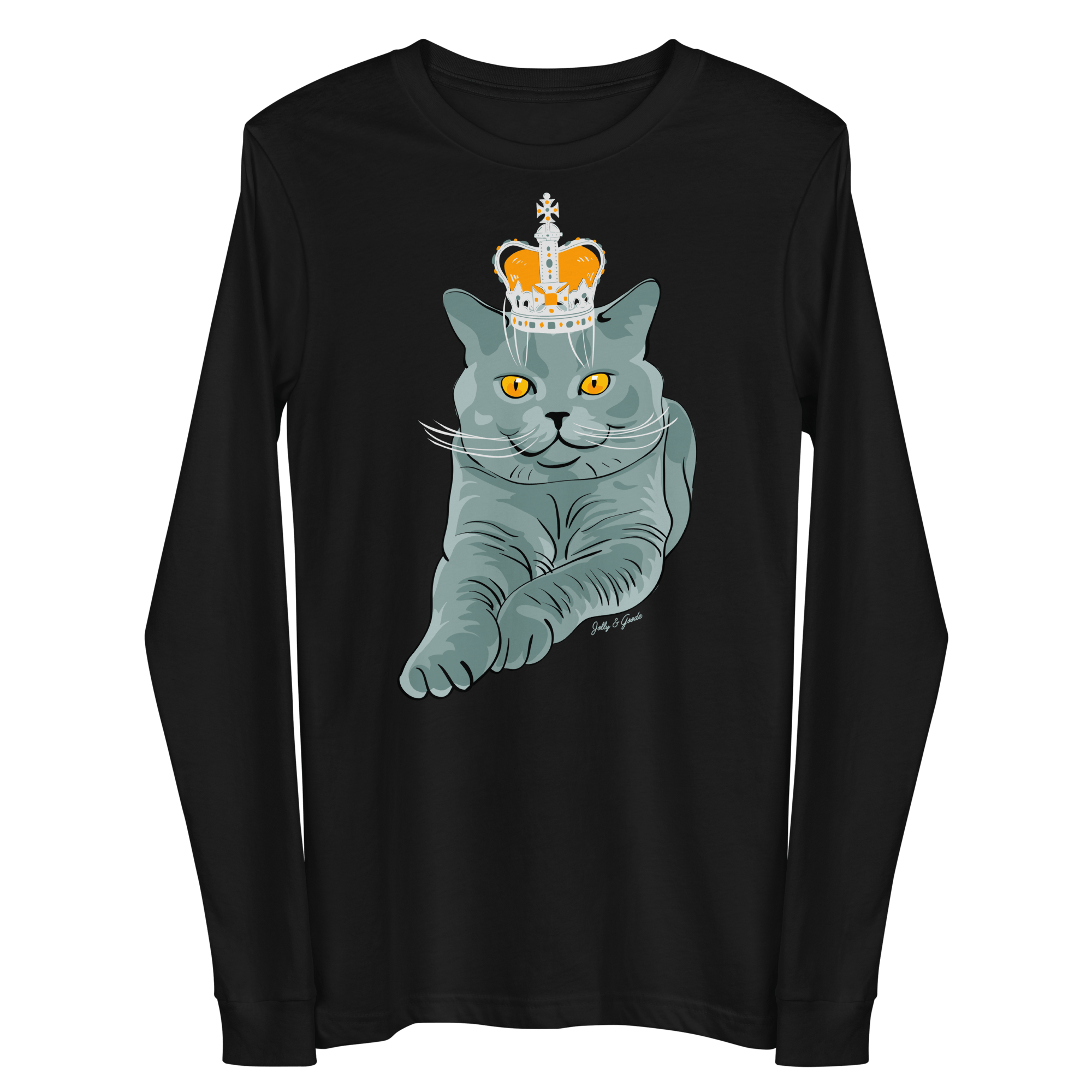 Jolly & Goode Black / XS British Blue Long-Sleeve Shirt Cheeky British Style