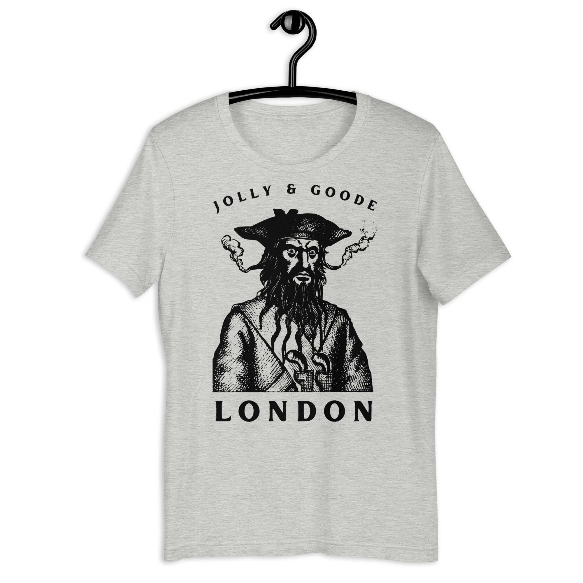 Jolly & Goode Blackbeard Pirate T-shirt Athletic Heather / S Shirts & Tops Jolly & Goode