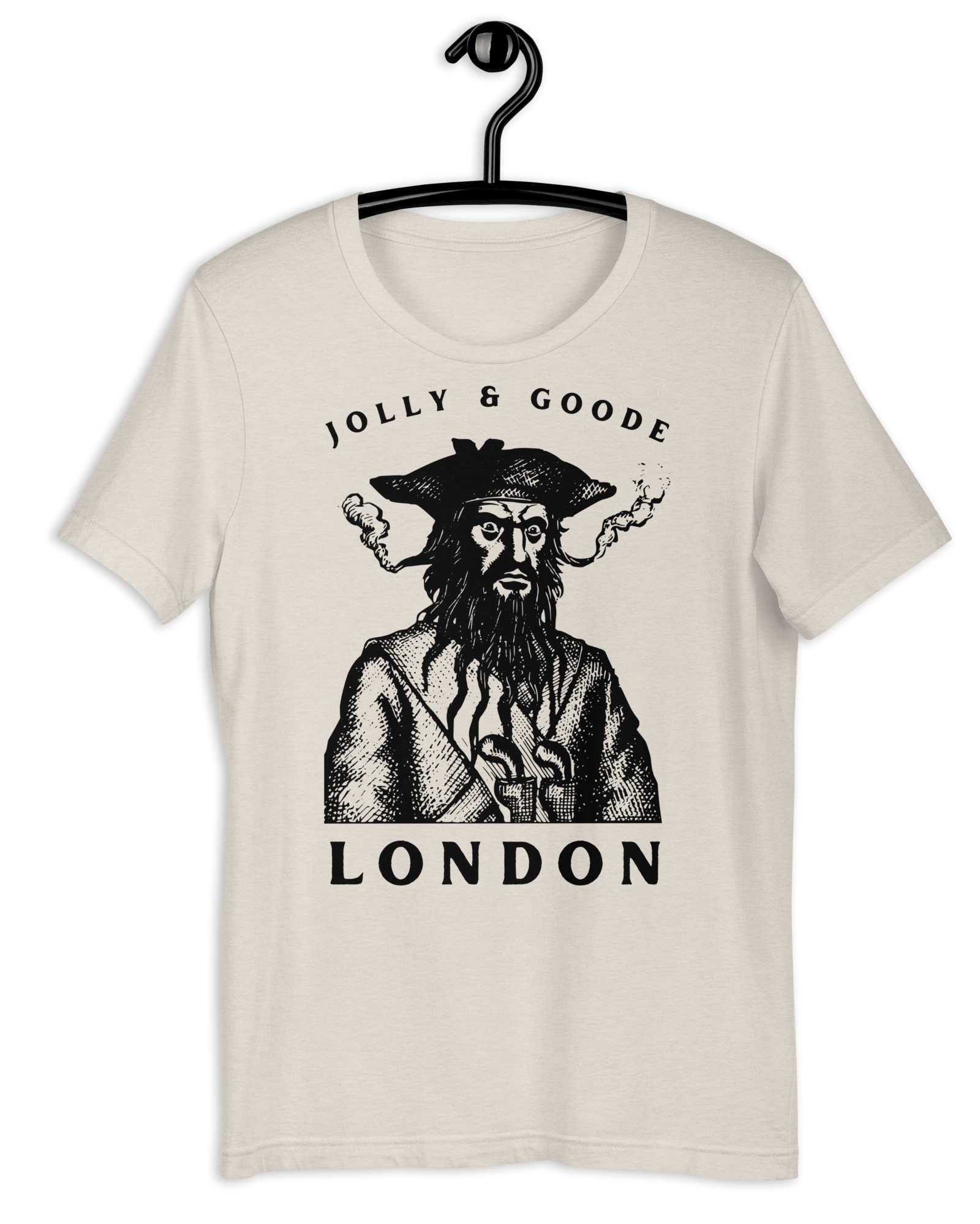 Jolly & Goode Blackbeard Pirate T-shirt Heather Dust / S Shirts & Tops Jolly & Goode