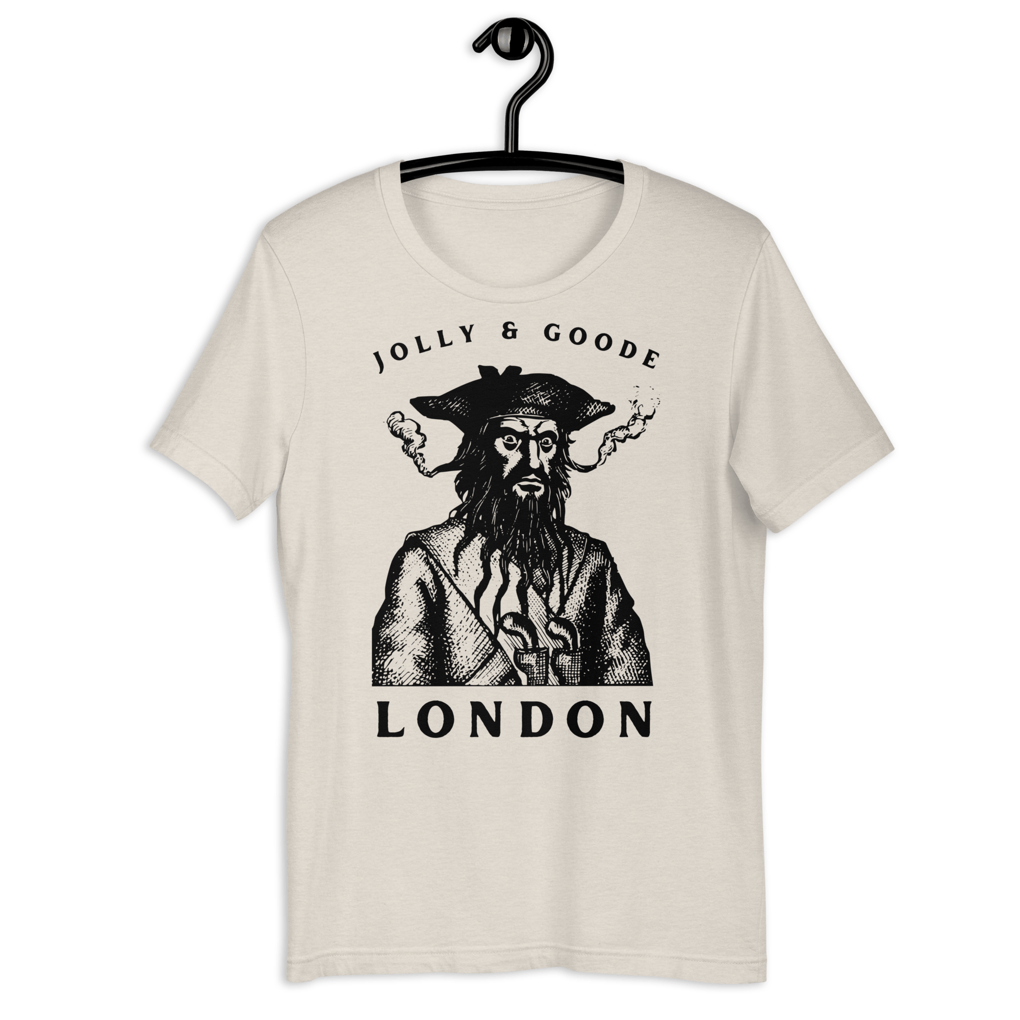 Jolly & Goode Blackbeard Pirate T-shirt Heather Dust / S Shirts & Tops Jolly & Goode