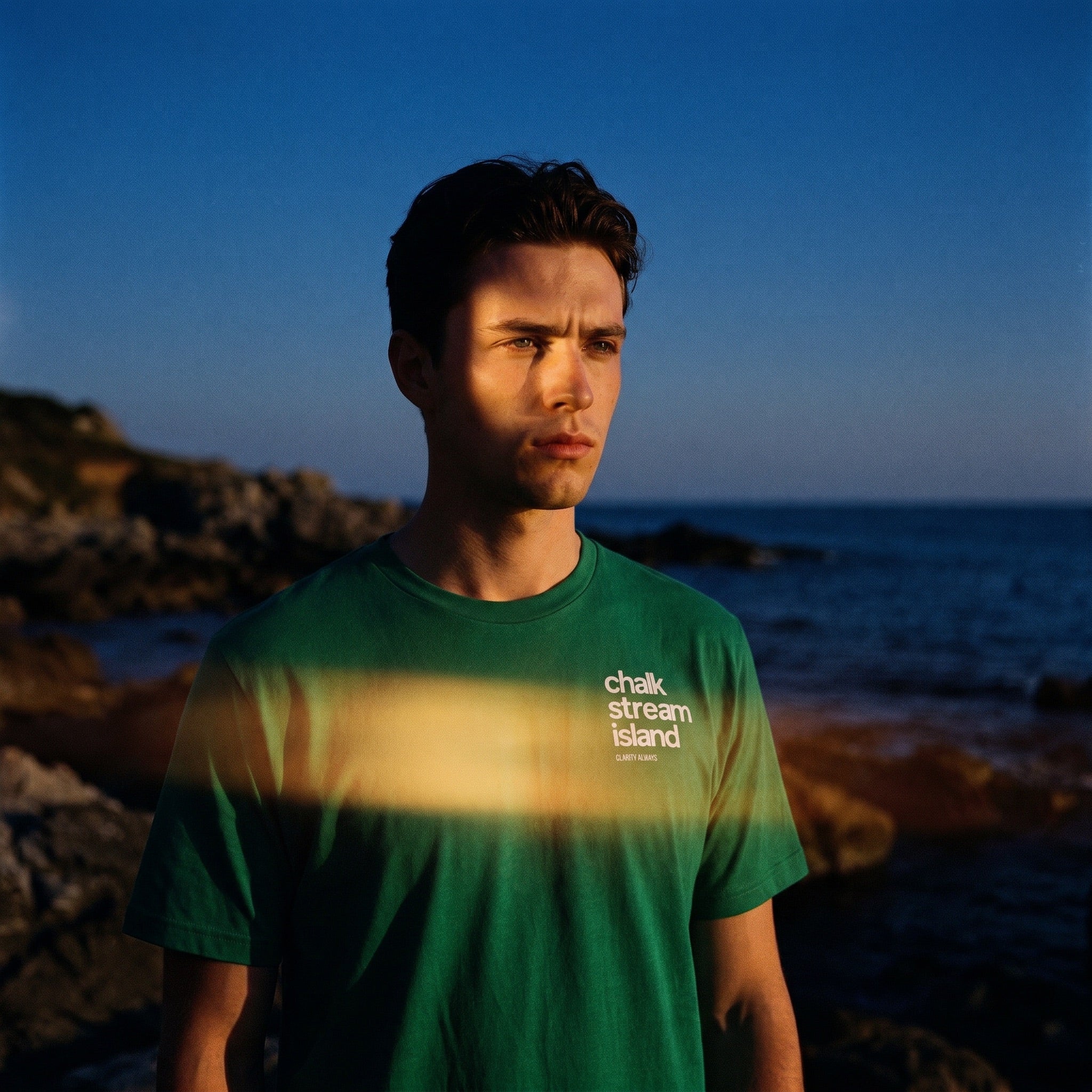 Jolly & Goode Chalk Stream Island, Clarity Always Tee Cheeky British Style