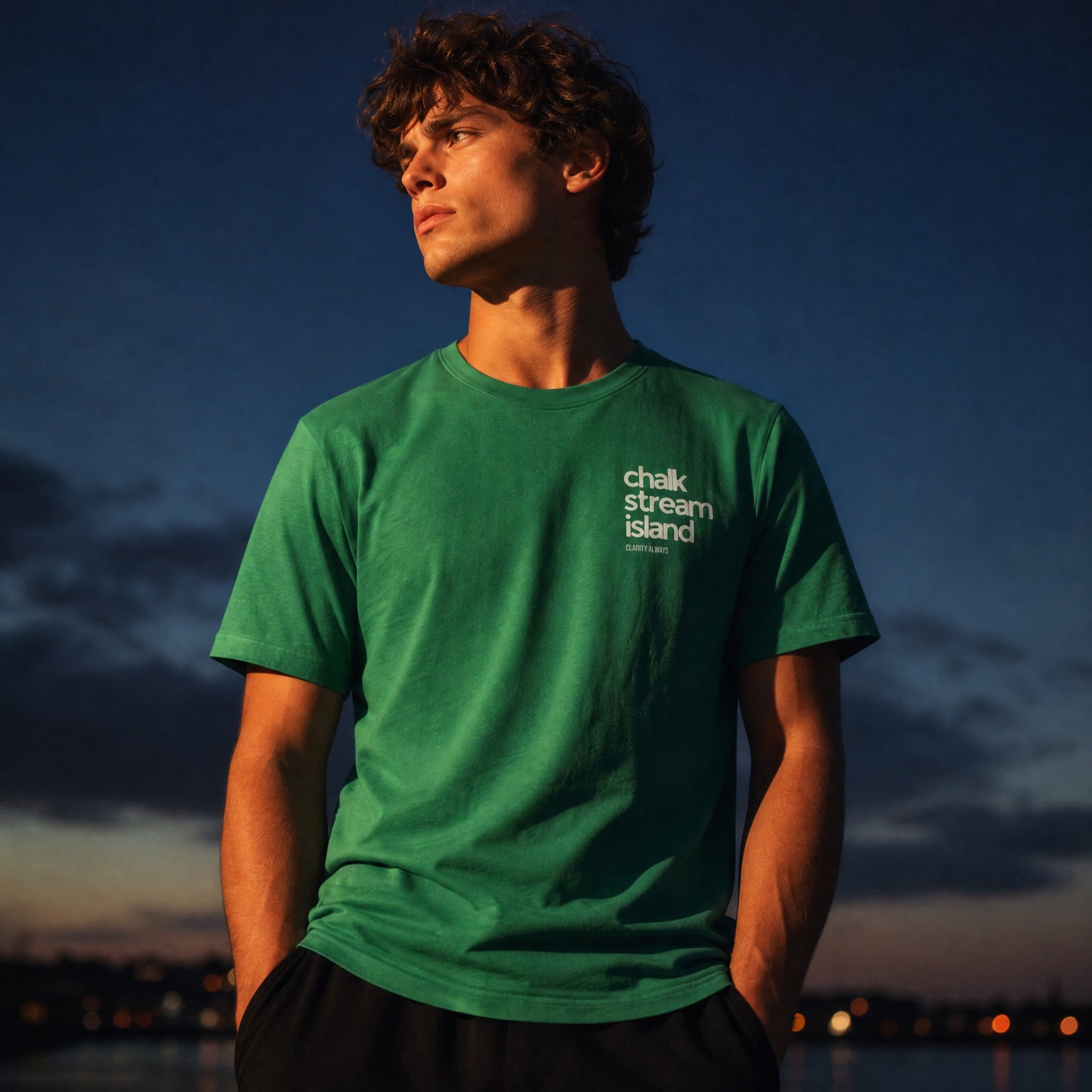 Jolly & Goode Chalk Stream Island, Clarity Always Tee Cheeky British Style