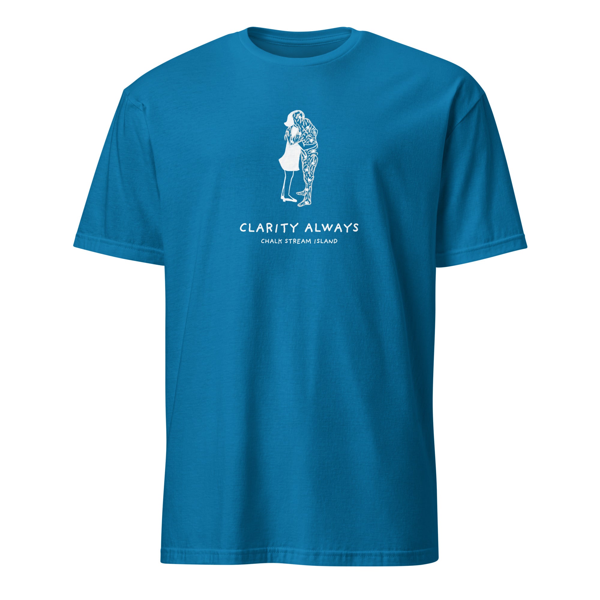 Jolly & Goode Clarity Always, Chalk Stream Island, Hugging Tee Cheeky British Style