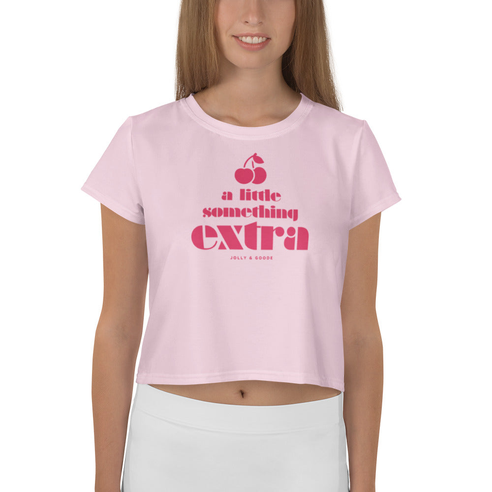 Jolly & Goode Crop Tops A Little Something Extra Cherry On Top Crop Tee Cheeky British Style