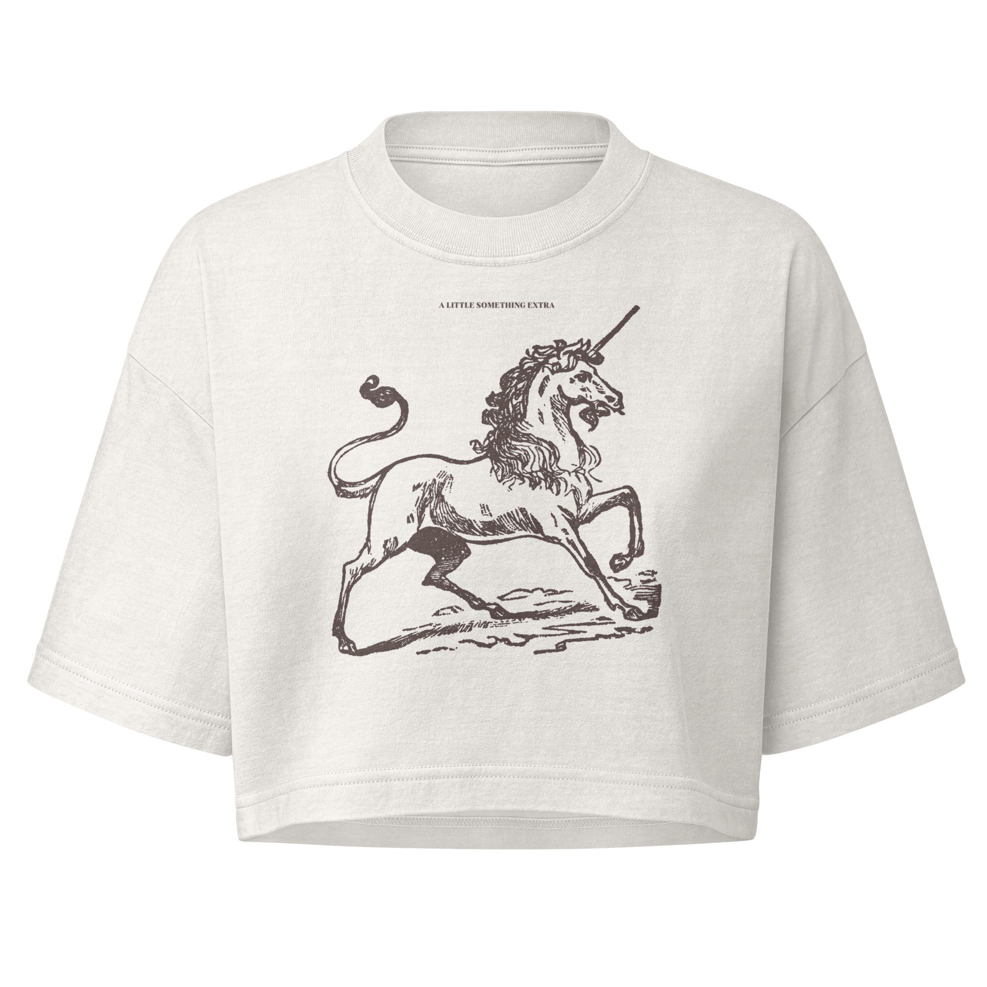 Jolly & Goode Crop Tops A Little Something Extra Unicorn Cropped Tee Cheeky British Style