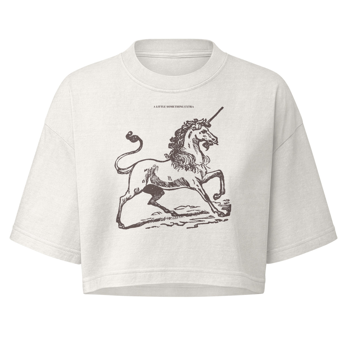 Jolly & Goode Crop Tops A Little Something Extra Unicorn Cropped Tee Cheeky British Style