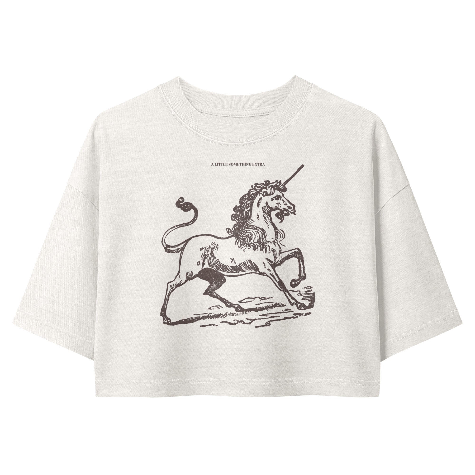 Jolly & Goode Crop Tops A Little Something Extra Unicorn Cropped Tee Cheeky British Style