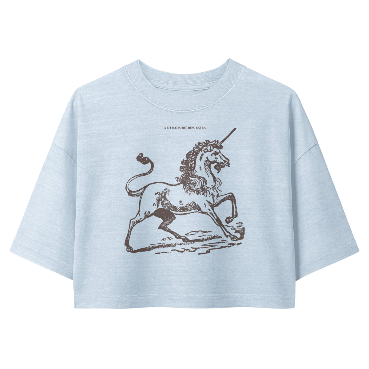 Jolly & Goode Crop Tops A Little Something Extra Unicorn Cropped Tee Cheeky British Style