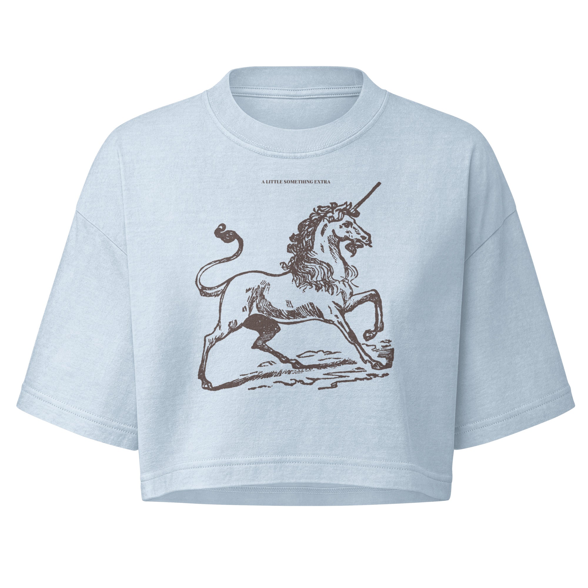 Jolly & Goode Crop Tops A Little Something Extra Unicorn Cropped Tee Cheeky British Style