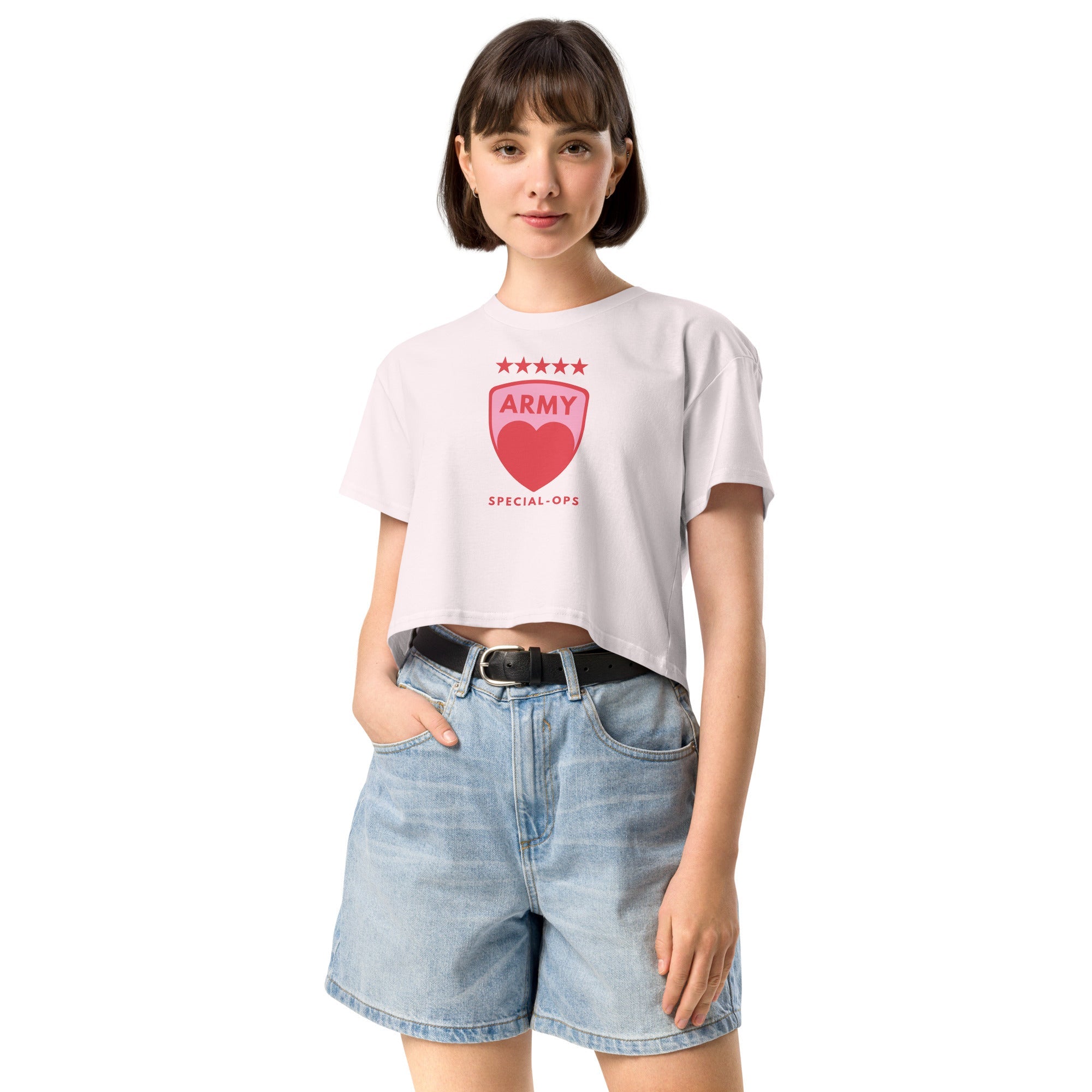Jolly & Goode Crop Tops Army of Love Special Ops Women’s Crop Top Cheeky British Style