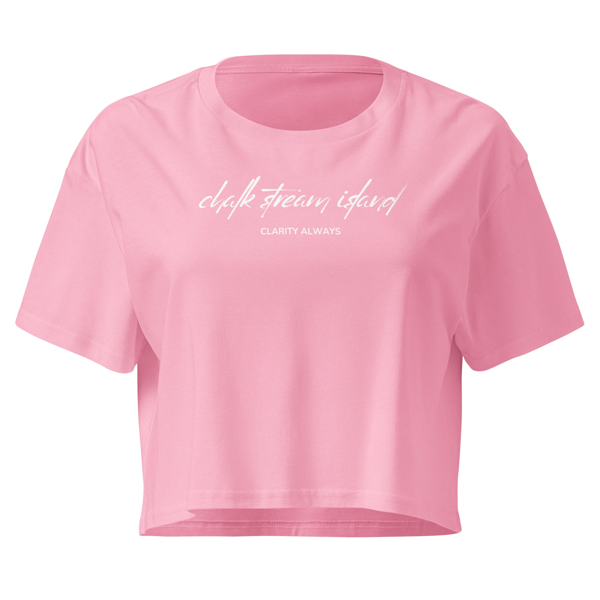 Jolly & Goode Crop Tops Bubblegum / XS Chalk Stream Island | Clarity Always | Cotton Crop Top Cheeky British Style