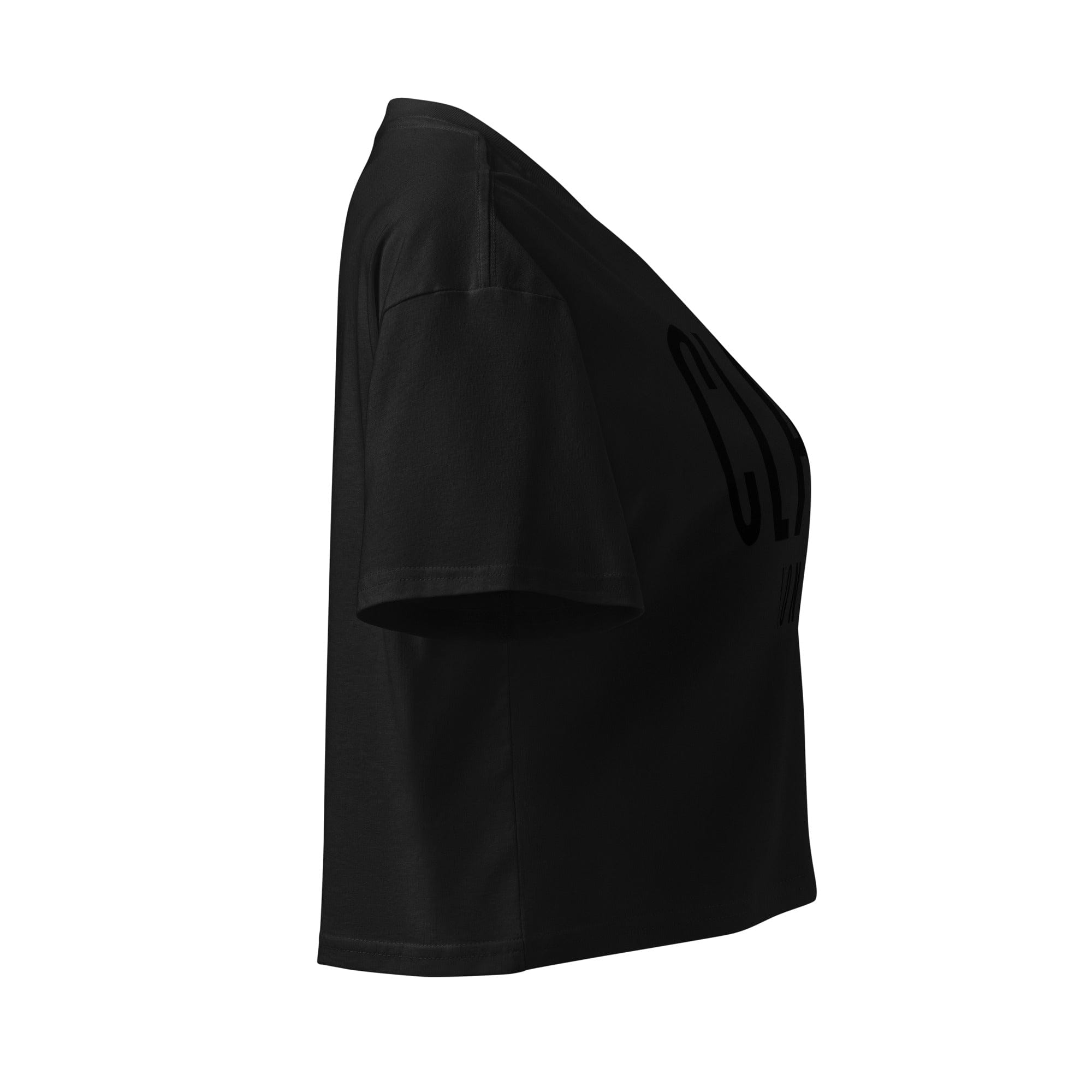 Jolly & Goode Crop Tops Class London Crop Top | Pink | Black-on-Black Cheeky British Style