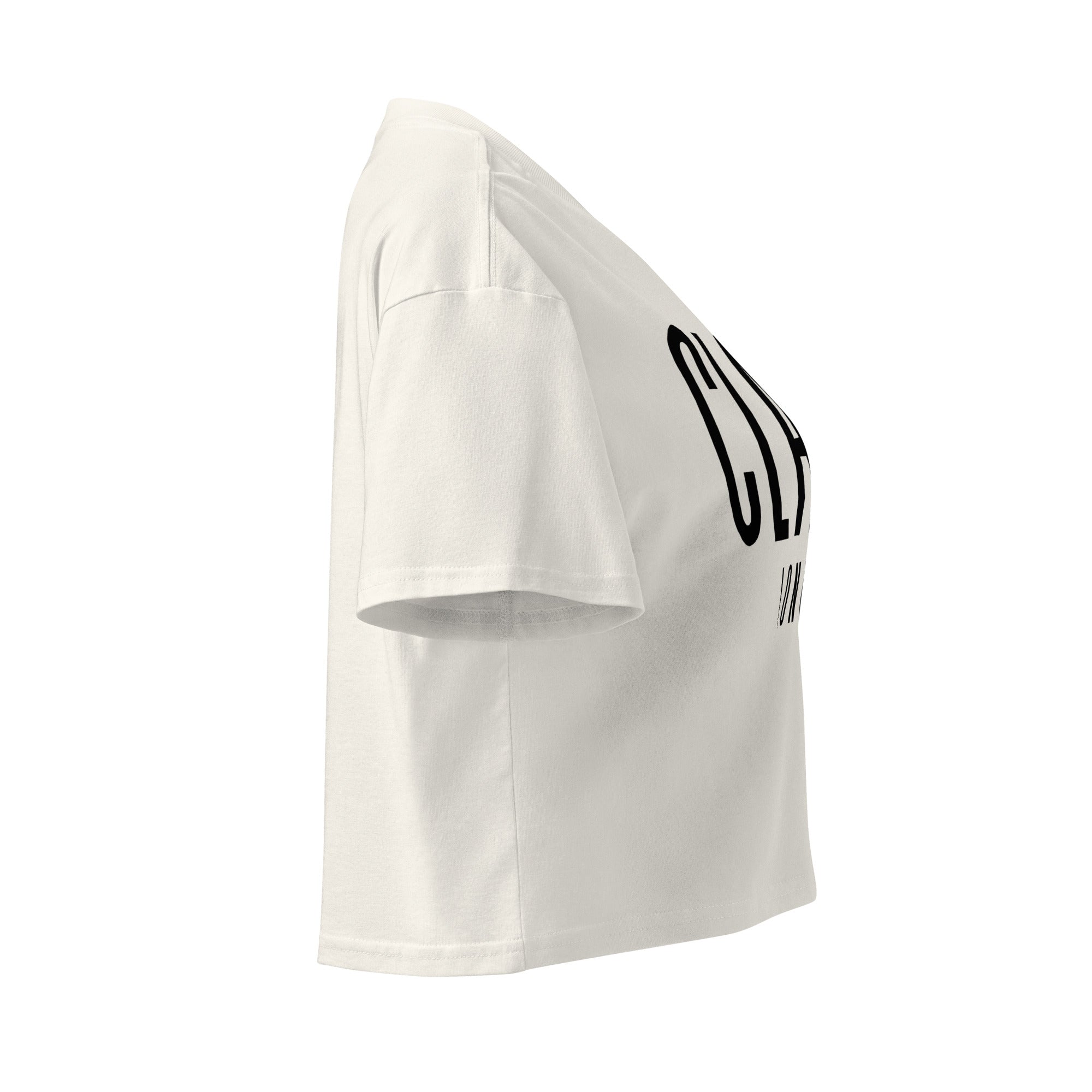 Jolly & Goode Crop Tops Class London Crop Top | Pink | Black-on-Black Cheeky British Style