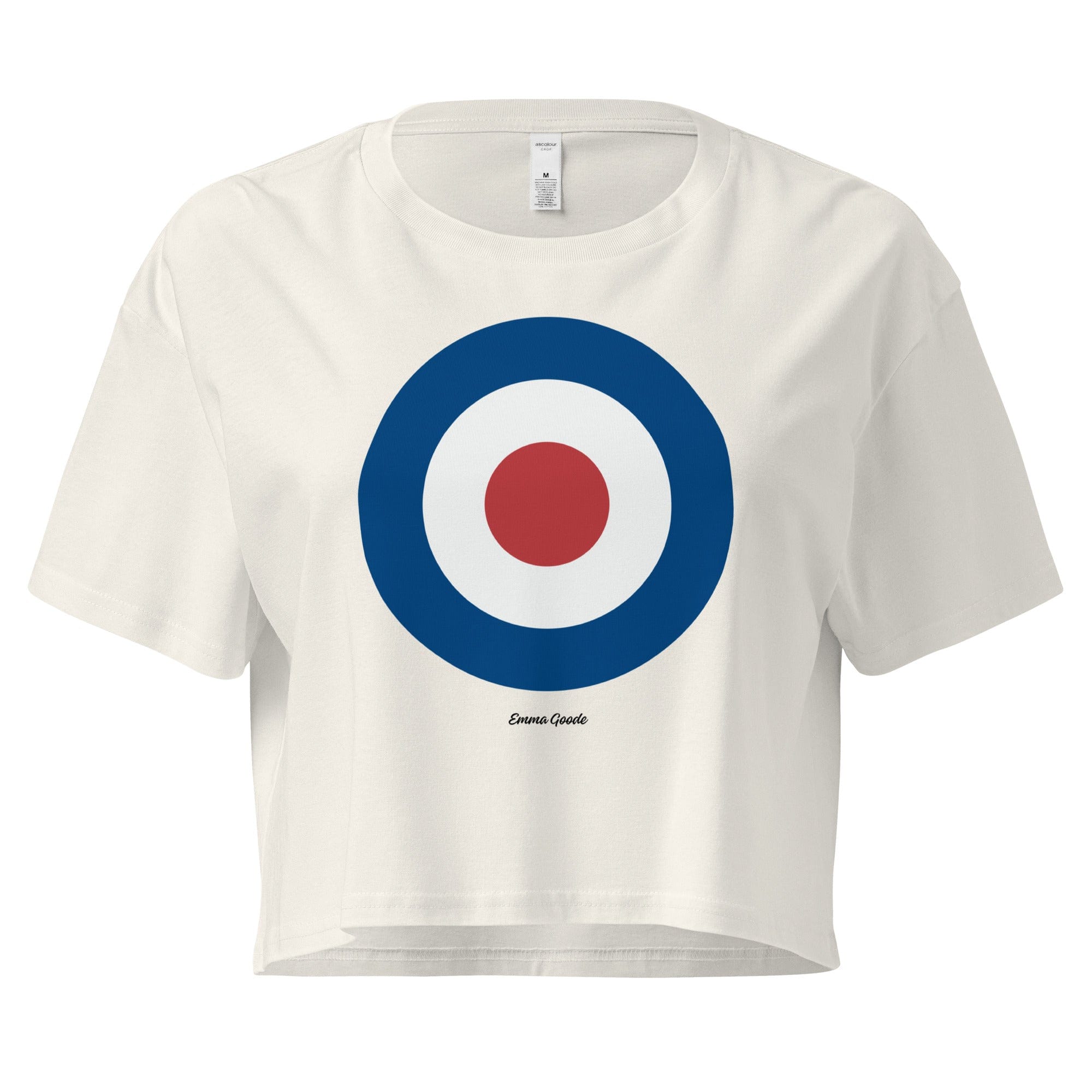 Jolly & Goode Crop Tops Ecru / XS Ocean Encircles Sun Emma Goode Signature Women’s Crop Top Cheeky British Style