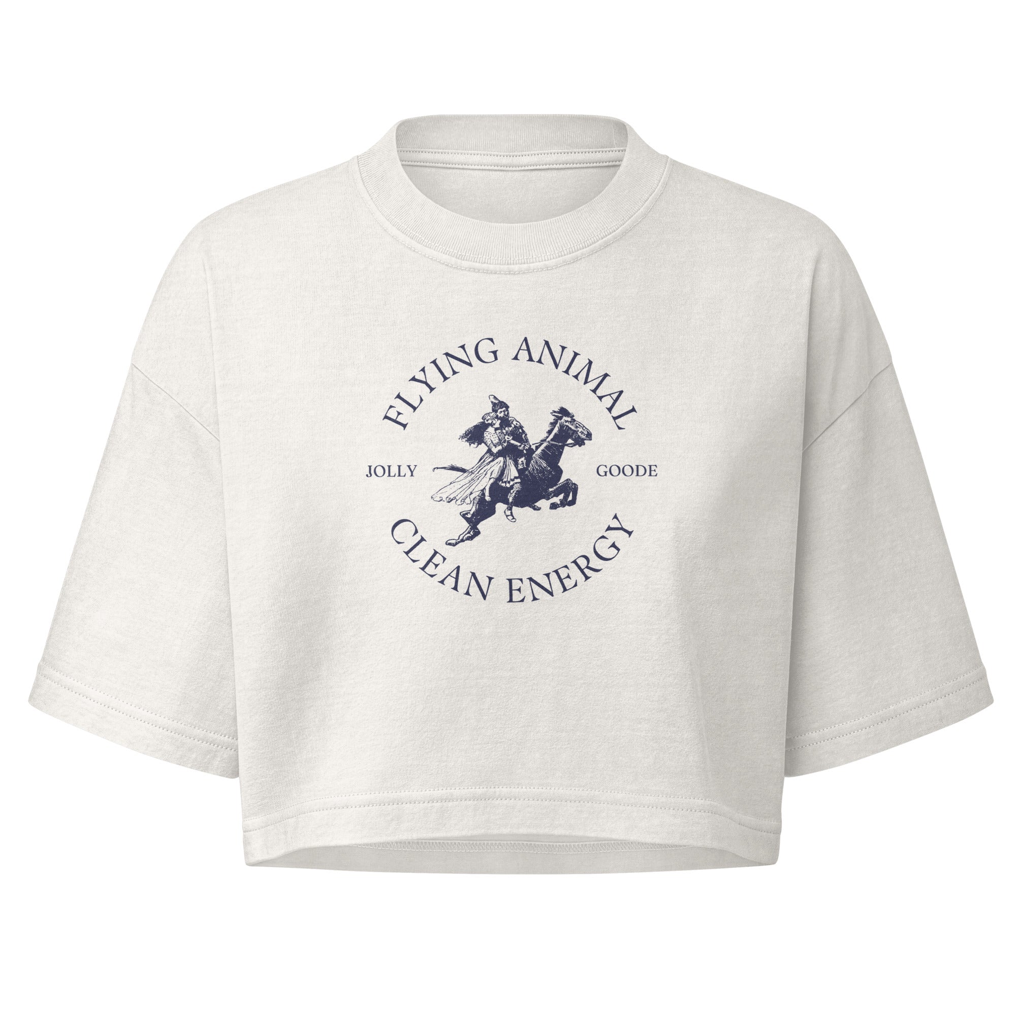 Jolly & Goode Crop Tops Flying Animal Clean Energy Crop Top | Boxy Fit Cheeky British Style