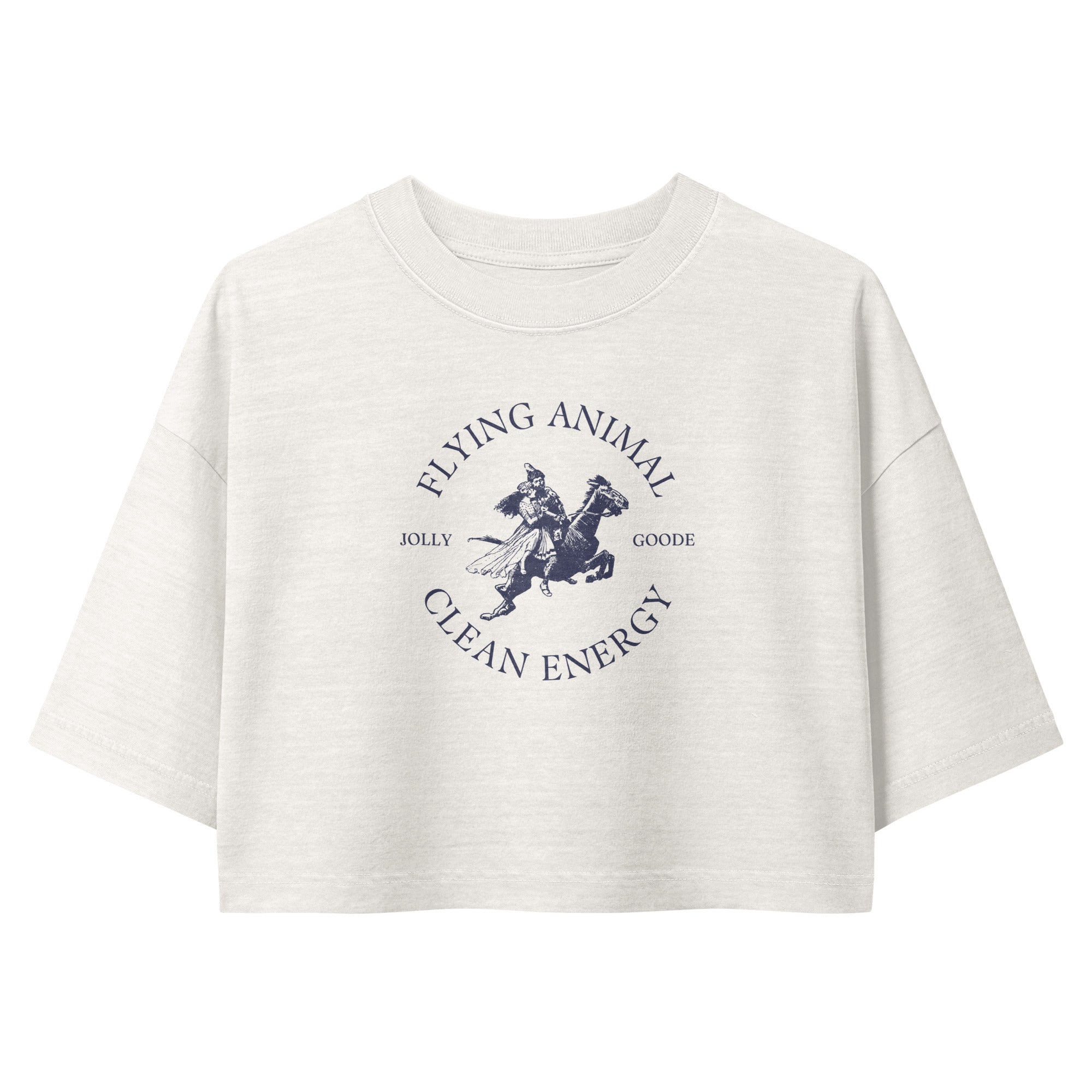 Jolly & Goode Crop Tops Flying Animal Clean Energy Crop Top | Boxy Fit Cheeky British Style