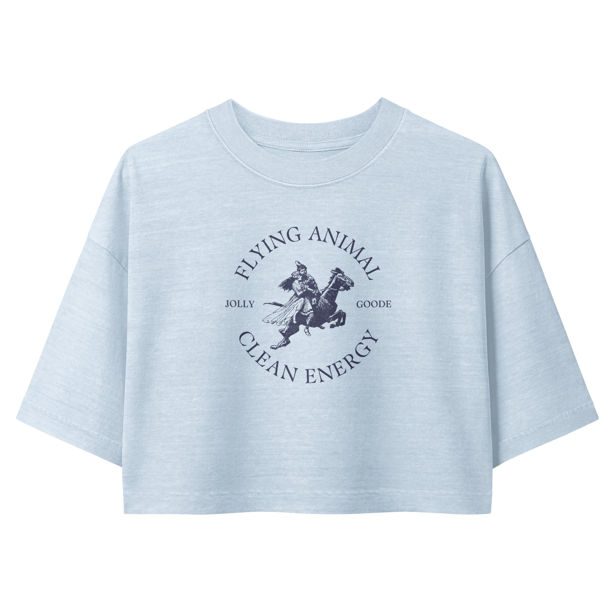 Jolly & Goode Crop Tops Flying Animal Clean Energy Crop Top | Boxy Fit Cheeky British Style