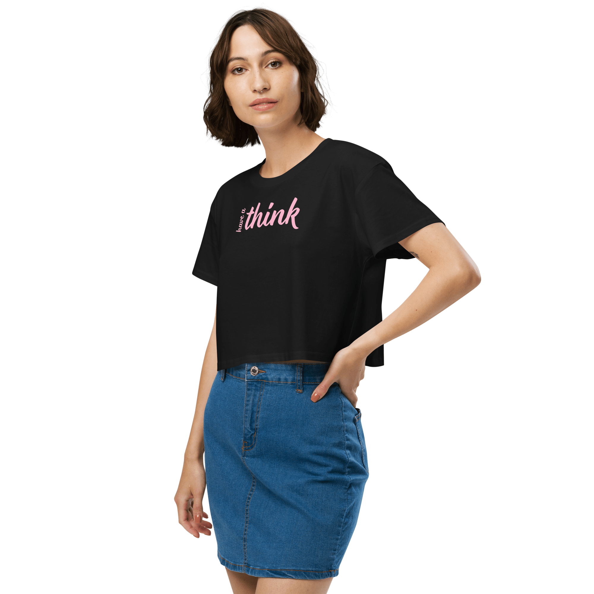 Jolly & Goode Crop Tops Have a Think Crop Top Cheeky British Style