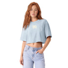 Jolly & Goode Crop Tops Light Washed Denim / S Welsh Dragon Women’s Cropped Tee | Garment Dyed Cheeky British Style