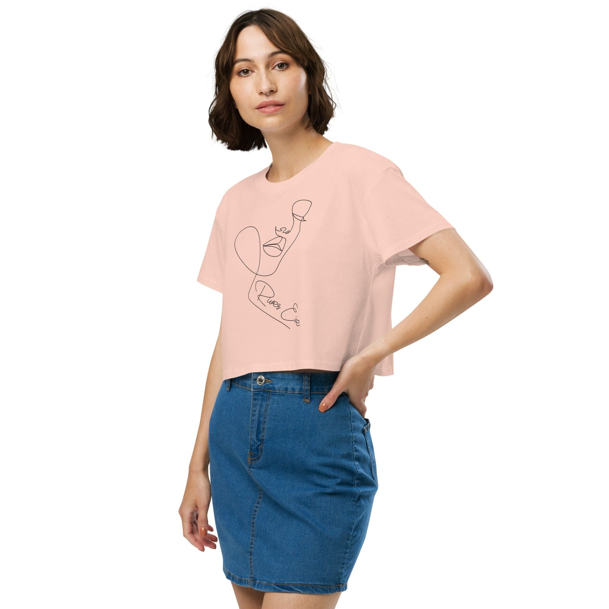 Jolly & Goode Crop Tops Pale Pink / XS River Exe Crop Top | Exeter Gift Shop Cheeky British Style