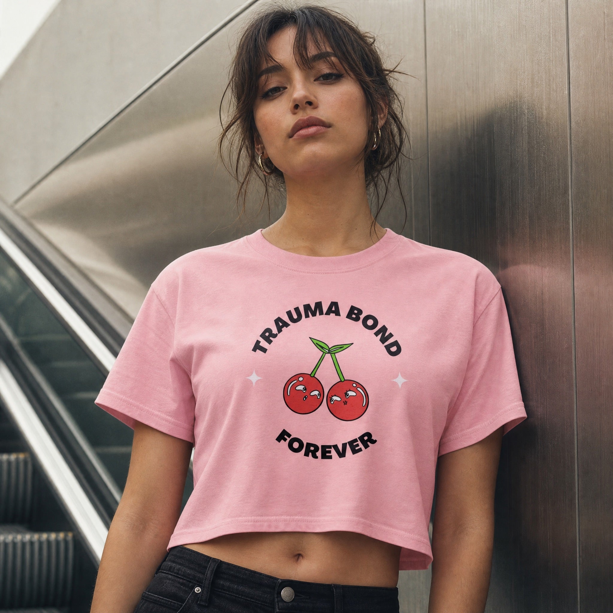 Jolly & Goode Crop Tops Trauma Bond Forever Crop Top Cheeky British Style